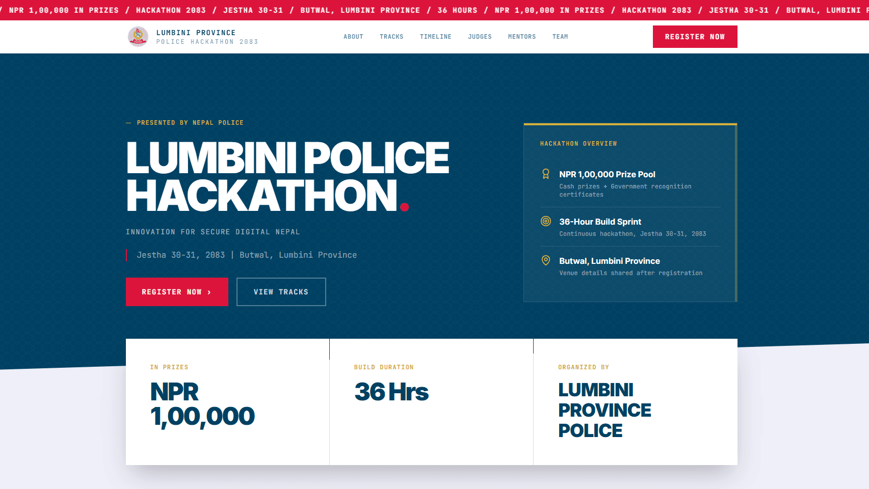 Lumbini Province Police Hackathon 2083 project screenshot