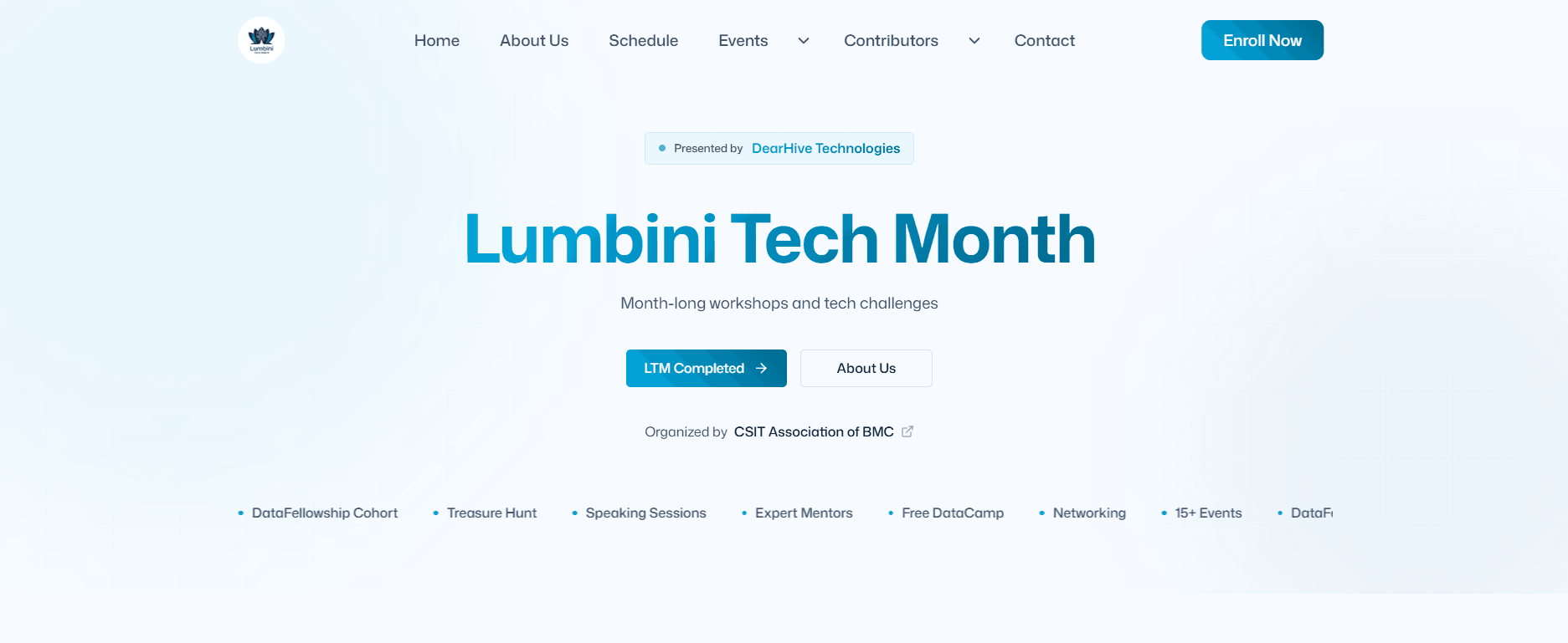 Lumbini Tech Month project screenshot